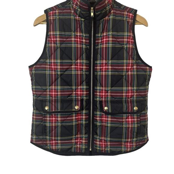 Comfy Woman's J. Crew Puffer Vest | SZ S | Plaid - Picture 6 of 12